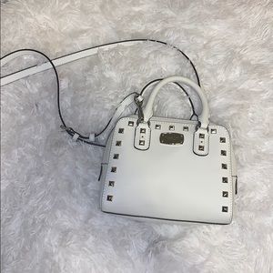 Micheal Kors White Studded Purse